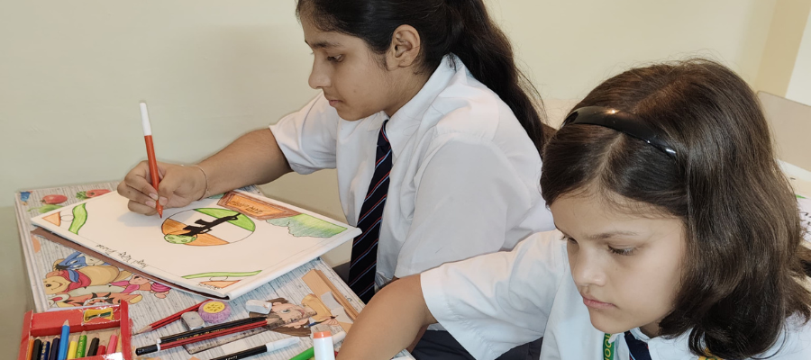 Kargil Vijay Diwas Poster Making Activity - School in Pithuwala