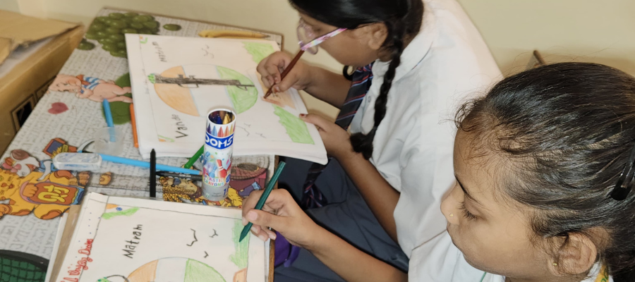 Kargil Vijay Diwas Poster Making Activity - School in Pithuwala