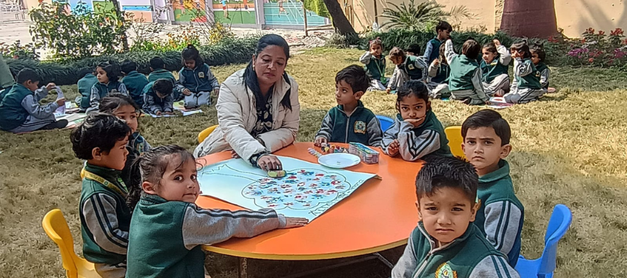Fun Sponge Printing Holi Activity