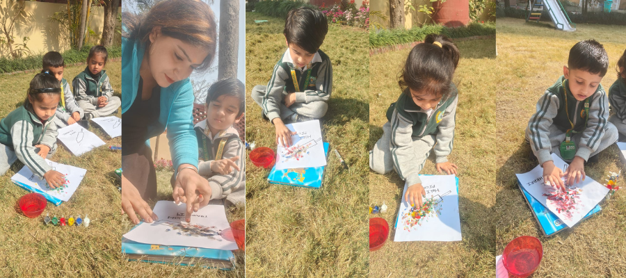 Fun Sponge Printing Holi Activity